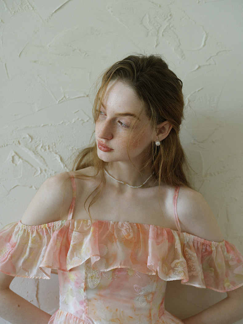 Buy French Romantic Ruffle Floral Slip Dress - Megustas