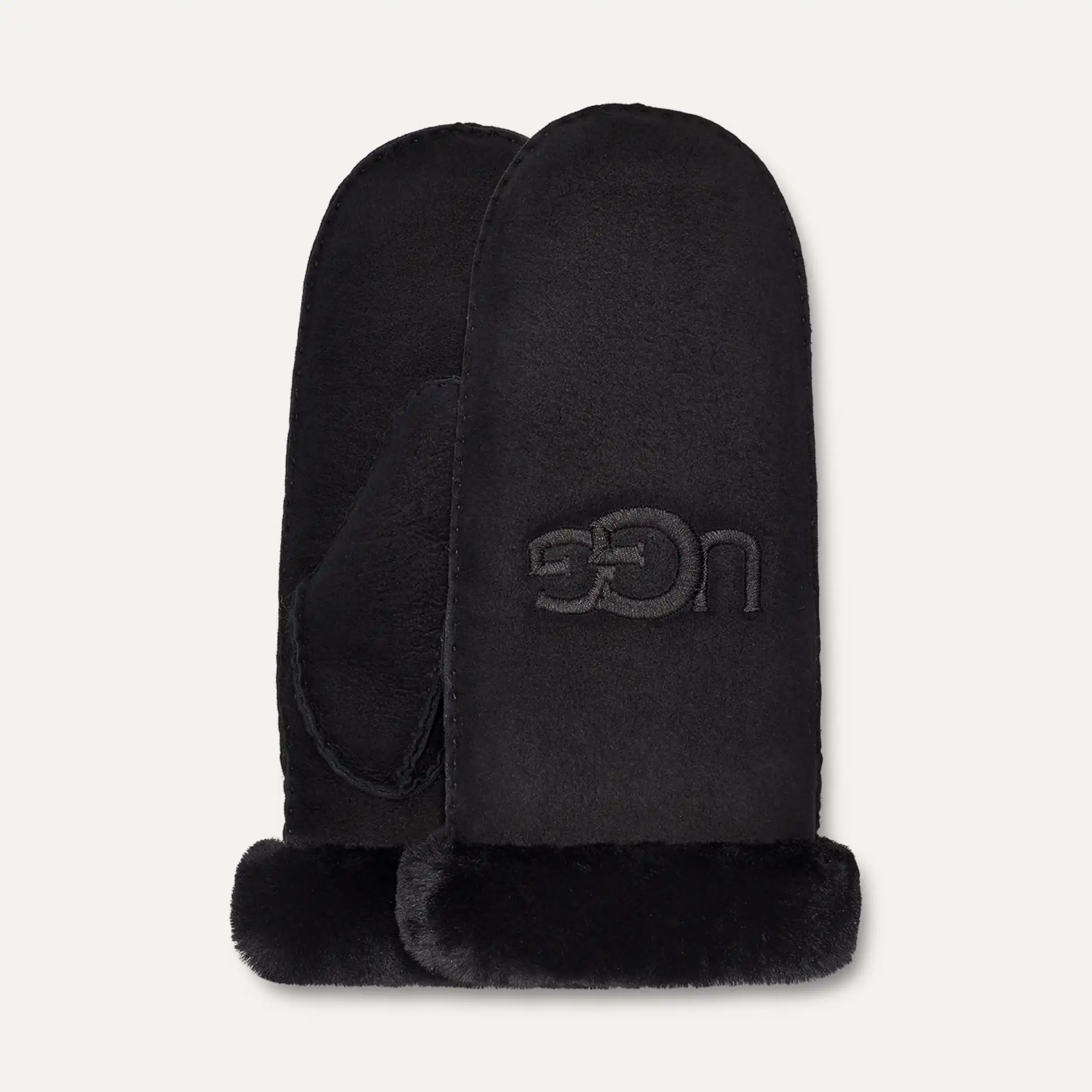 Moufle Brodée En Peau De Mouton