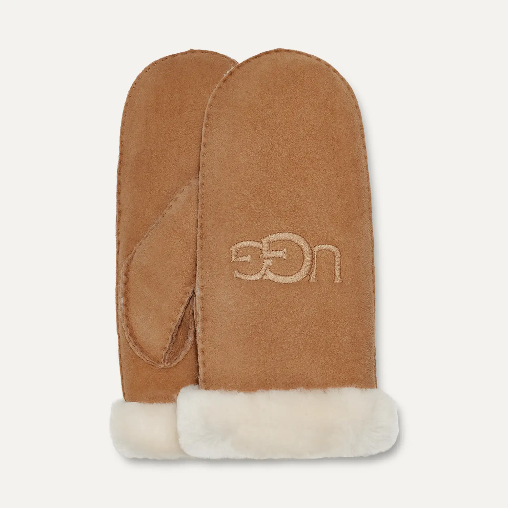 Moufle Brodée En Peau De Mouton