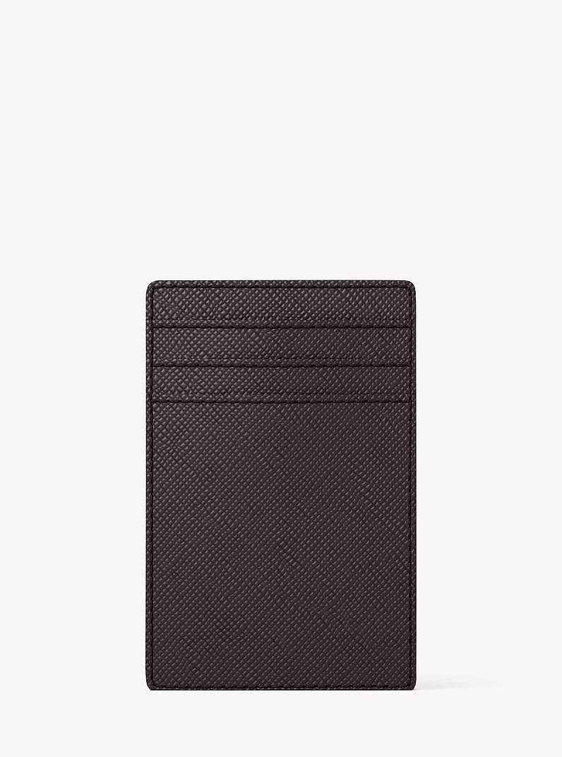 Porte-cartes Edison en cuir saffiano