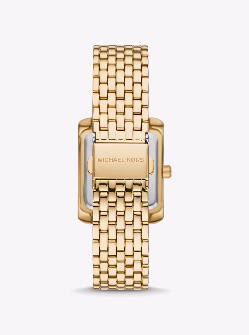Petite montre Emery dorée à pierres pavées
