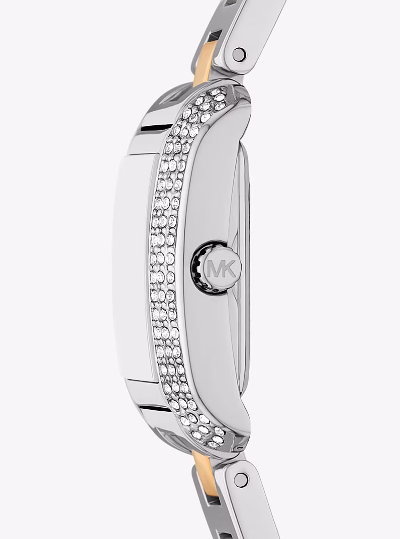 Petite montre Emery bicolore à pierres pavées