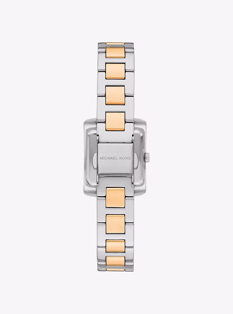 Petite montre Emery bicolore à pierres pavées