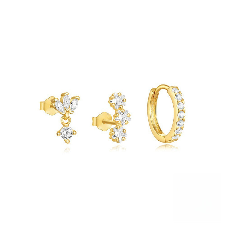 Trio Mila Essentials One-Sided Fülbevalók Szett | Arany