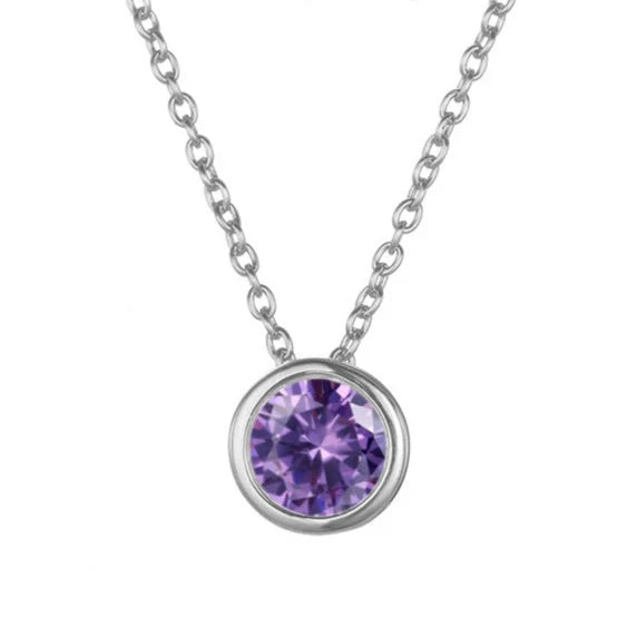 Lunaria Gemmara Birthstone Nyaklánc | Fehérarany