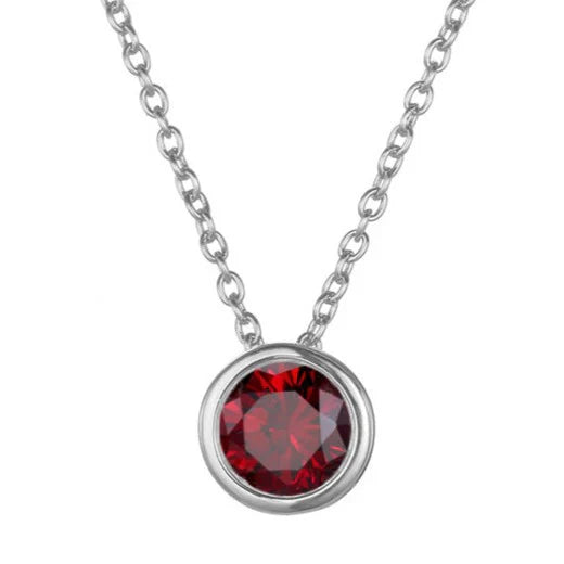 Lunaria Gemmara Birthstone Nyaklánc | Fehérarany