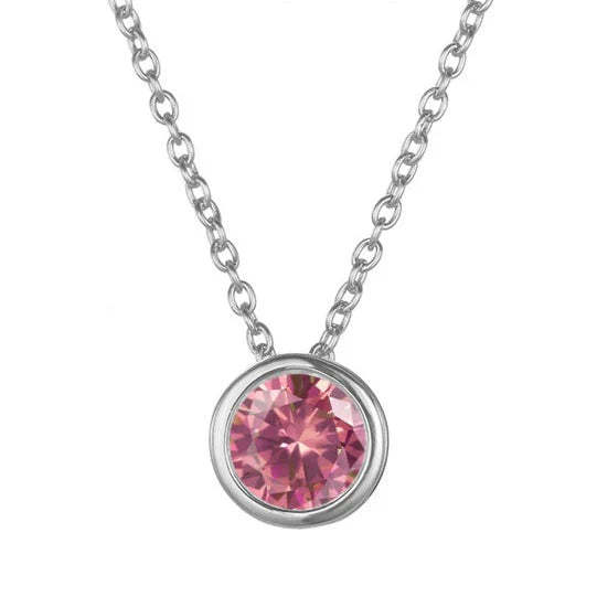 Lunaria Gemmara Birthstone Nyaklánc | Fehérarany