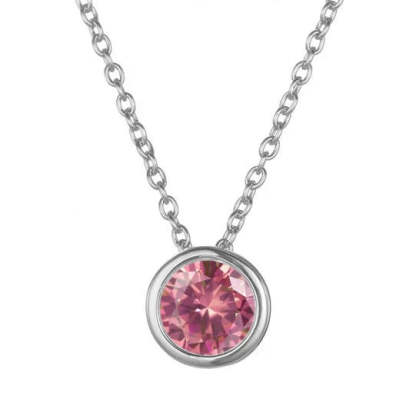 Lunaria Gemmara Birthstone Nyaklánc | Fehérarany