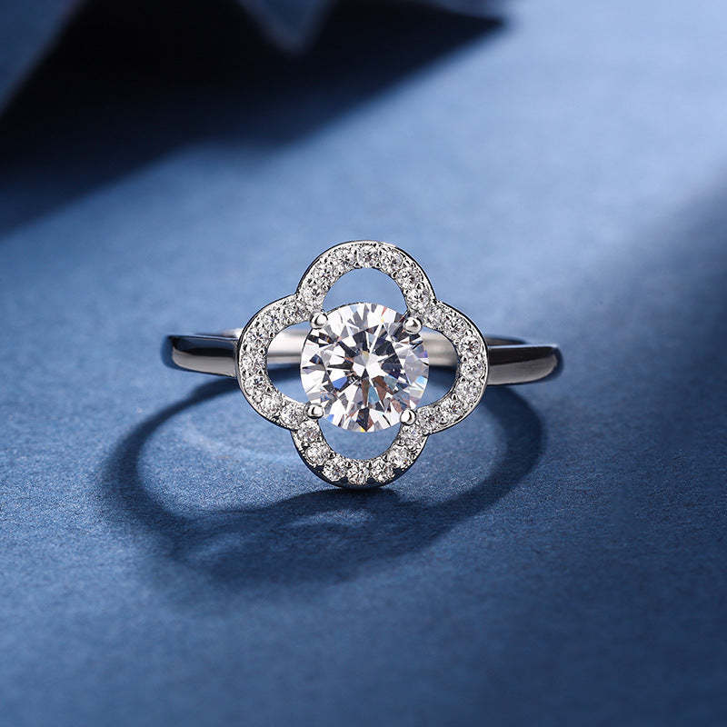 Aria Clover Charm Szett | Fehérarany