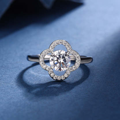 Aria Clover Charm Szett | Fehérarany