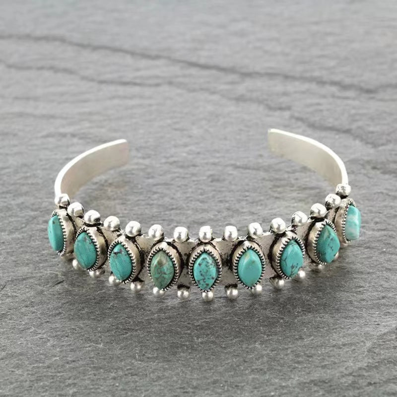 Azmira Türkiz Cuff Karkötő | Fehérarany