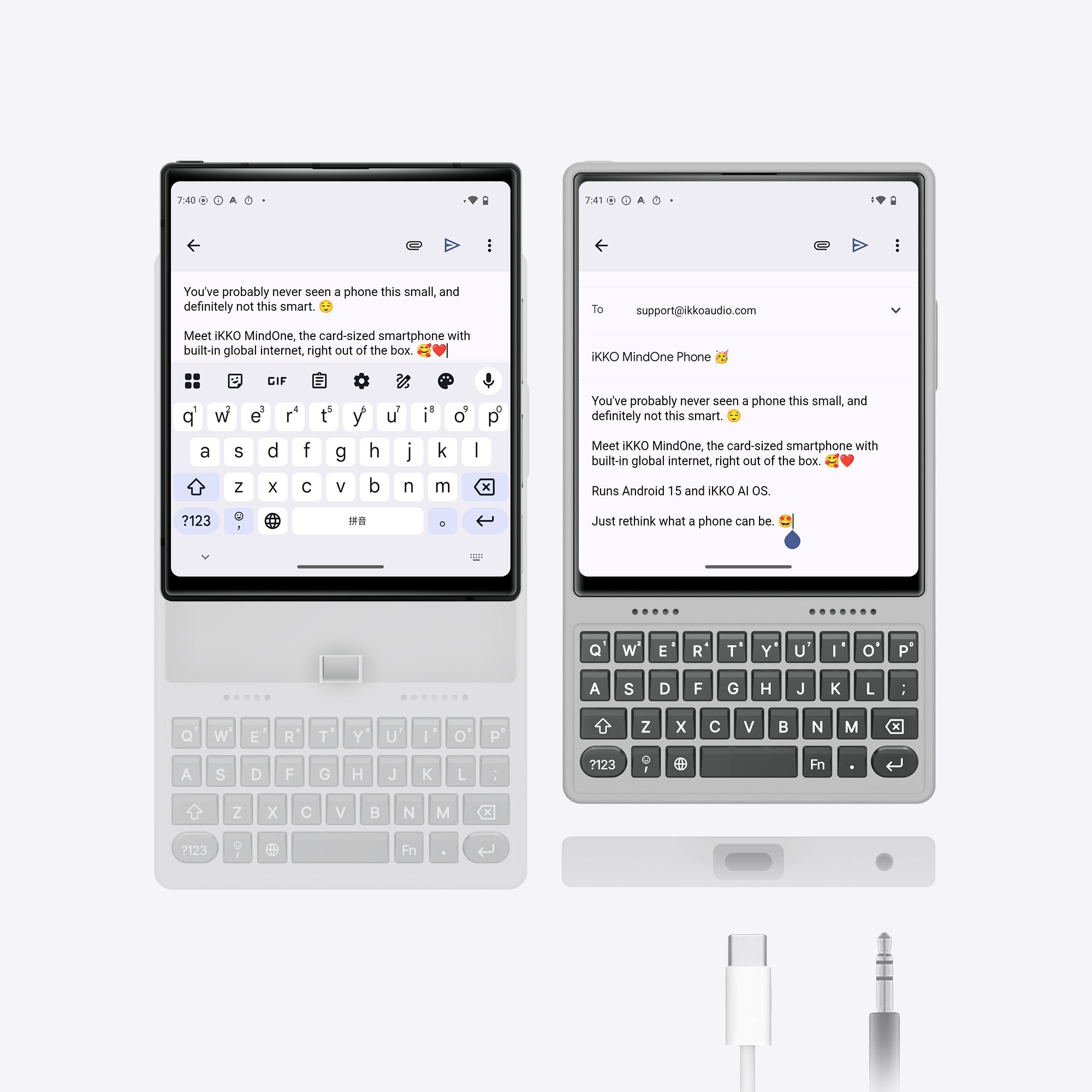 Optional Snap-in Case keyboard accessory