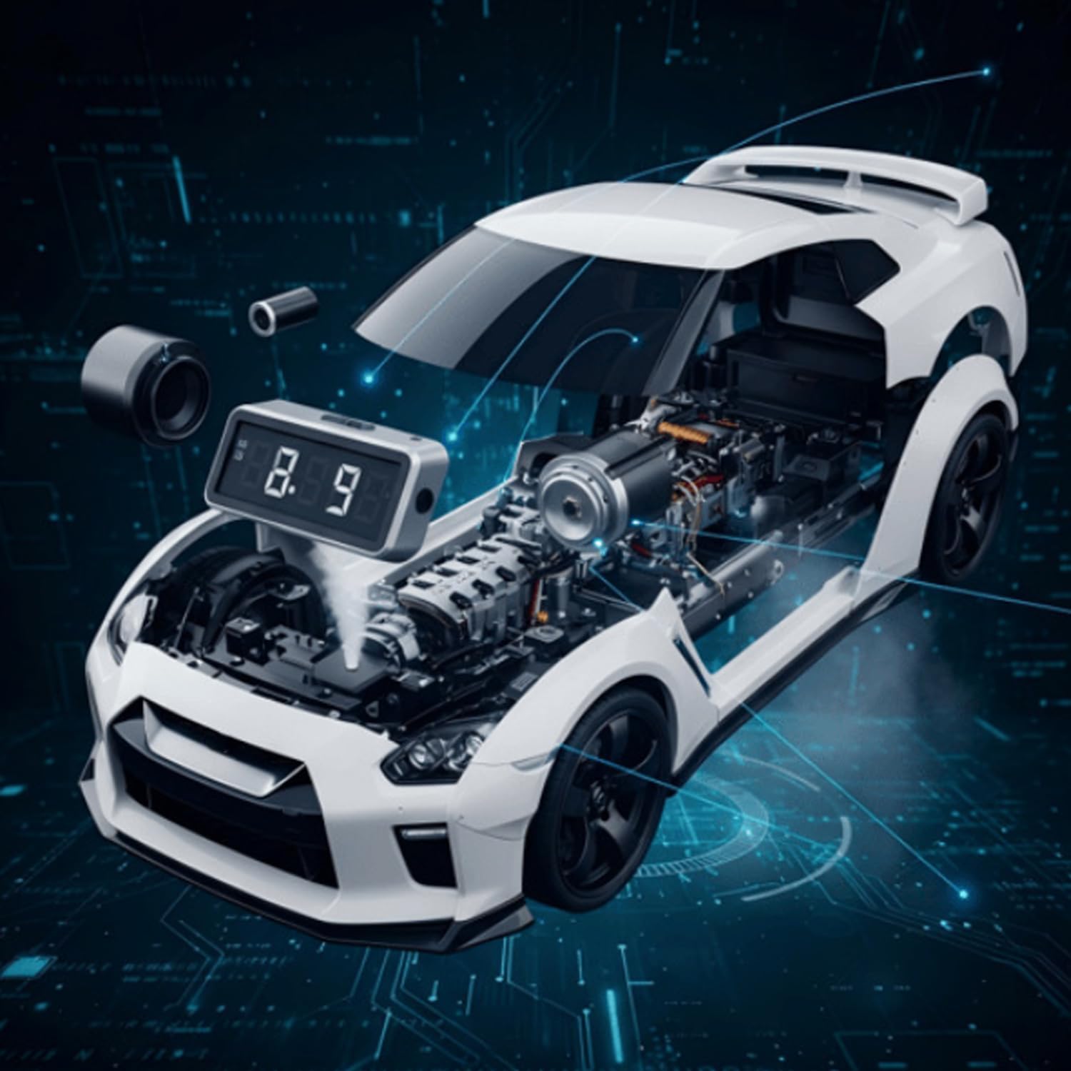 Hypercar Alarm Clock - Realistic Engine and Light Effects