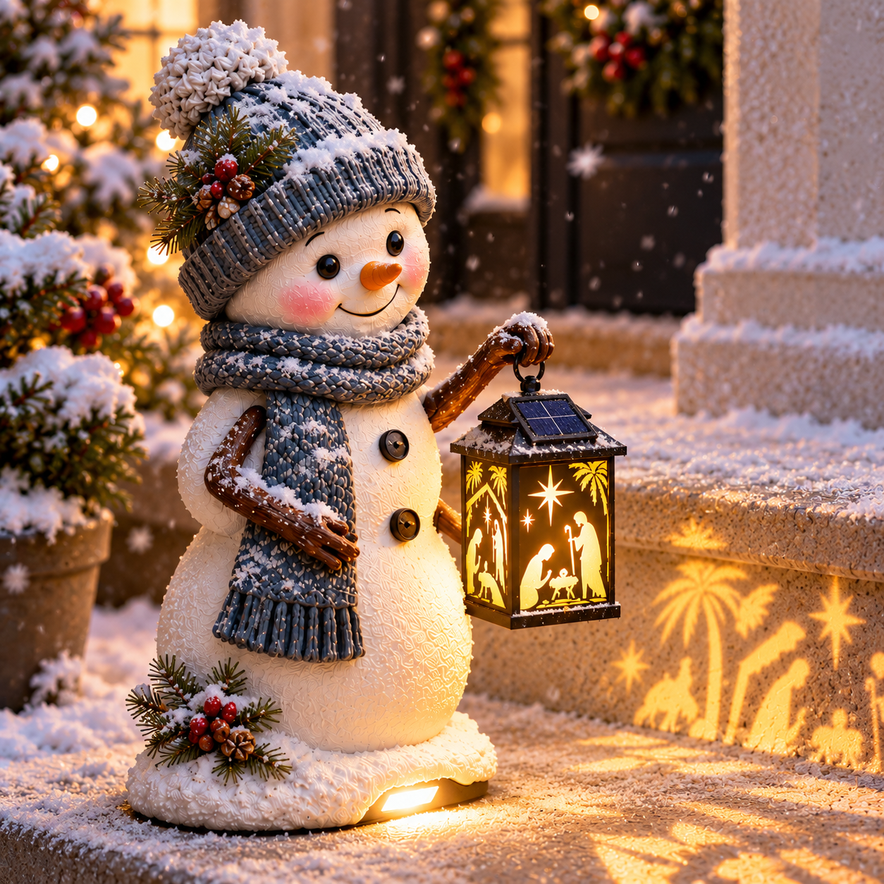 Snowman Nativity Christmas decoration