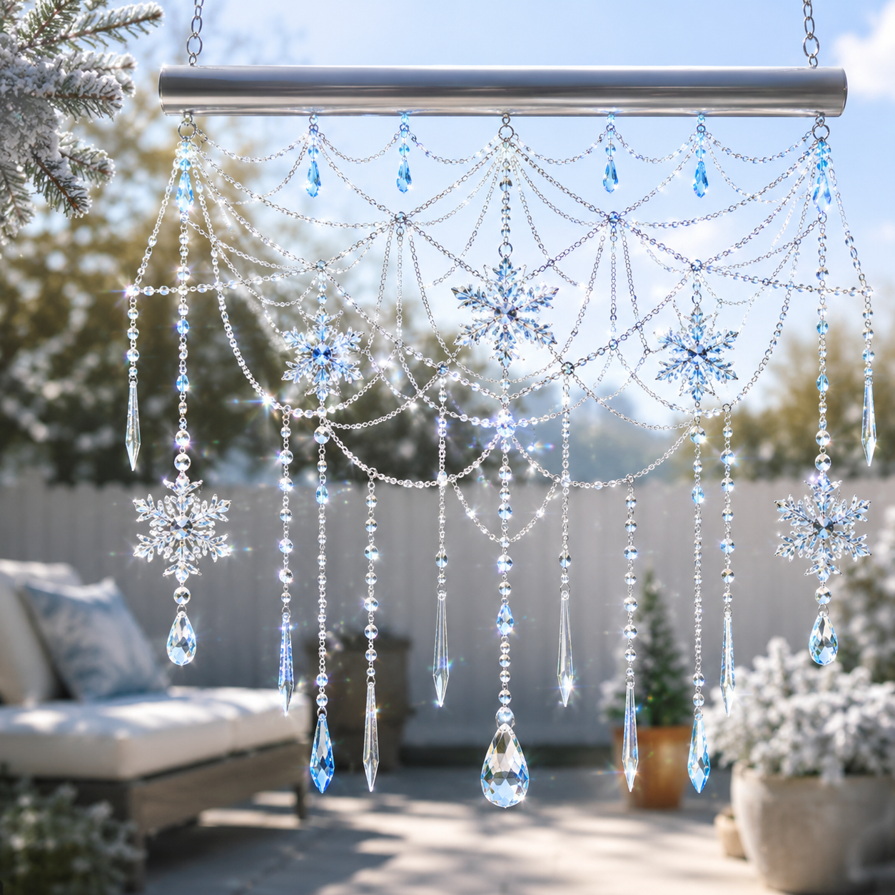 Snowflake Crystal Suncatcher