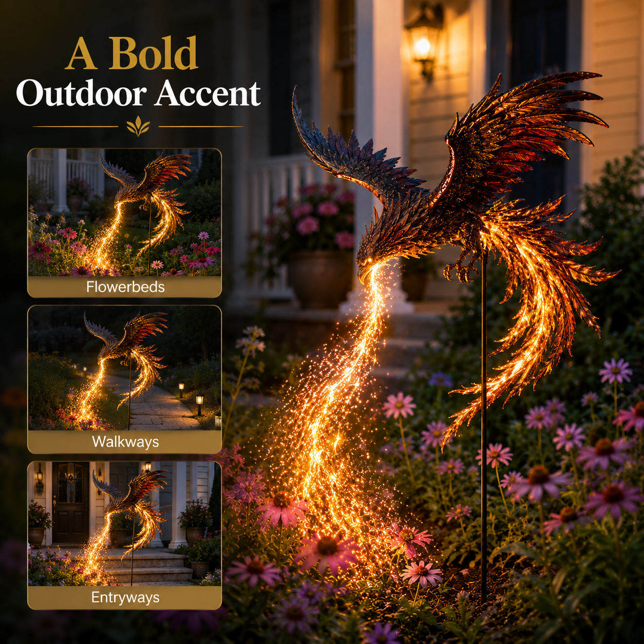 🐦‍🔥Solar Powered Phoenix Fire Garden Light Decoration