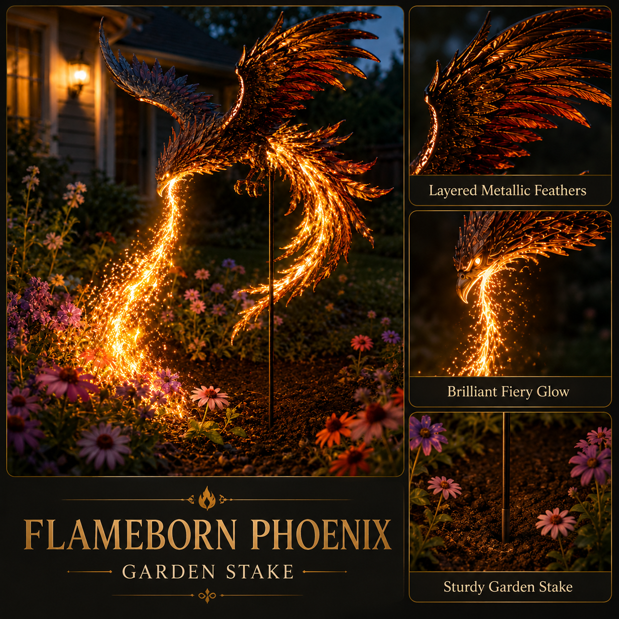 🐦‍🔥Solar Powered Phoenix Fire Garden Light Decoration