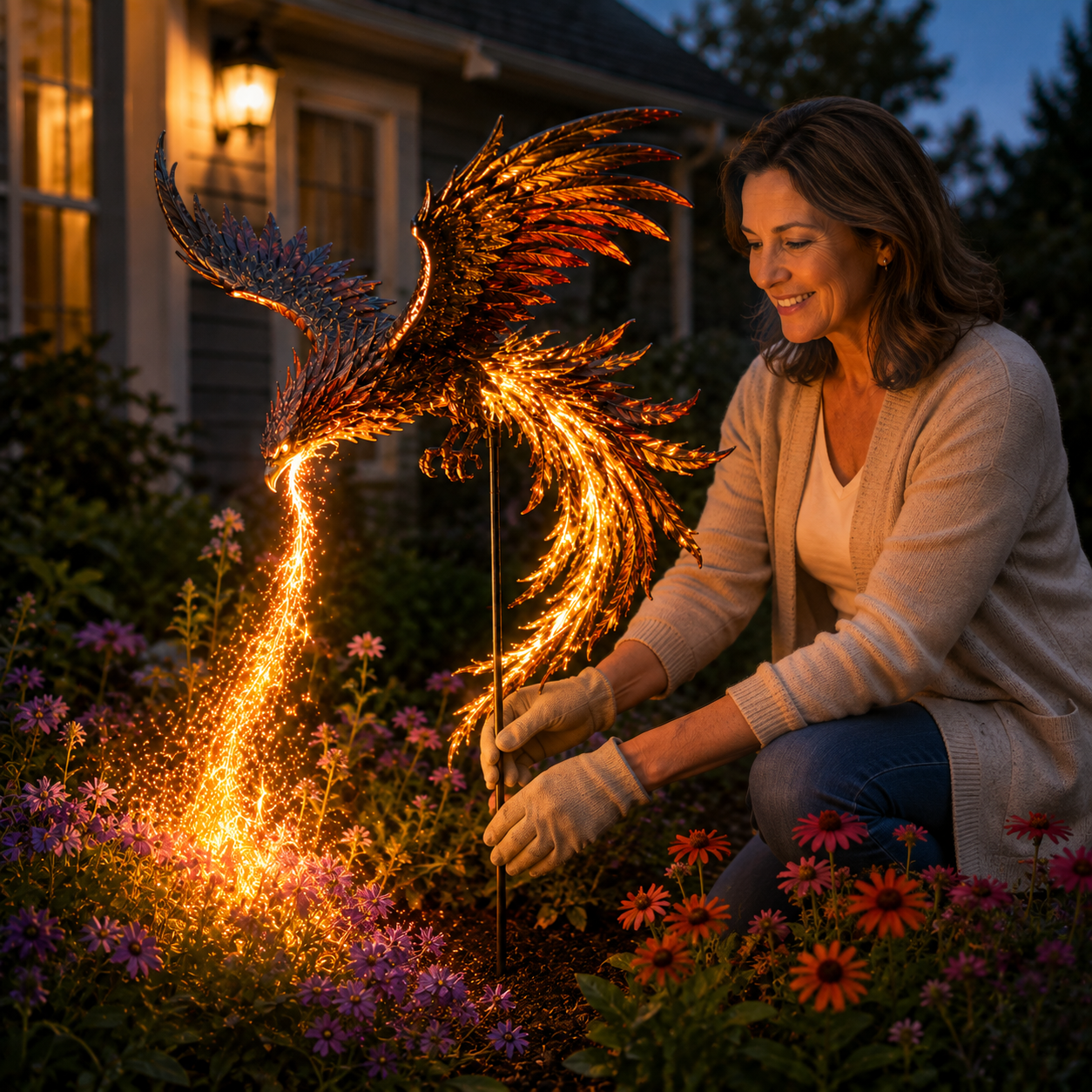 🐦‍🔥Solar Powered Phoenix Fire Garden Light Decoration