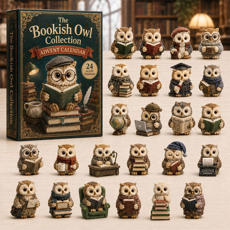 😍24 Days Owl Acrylic Ornament Advent Calendar
