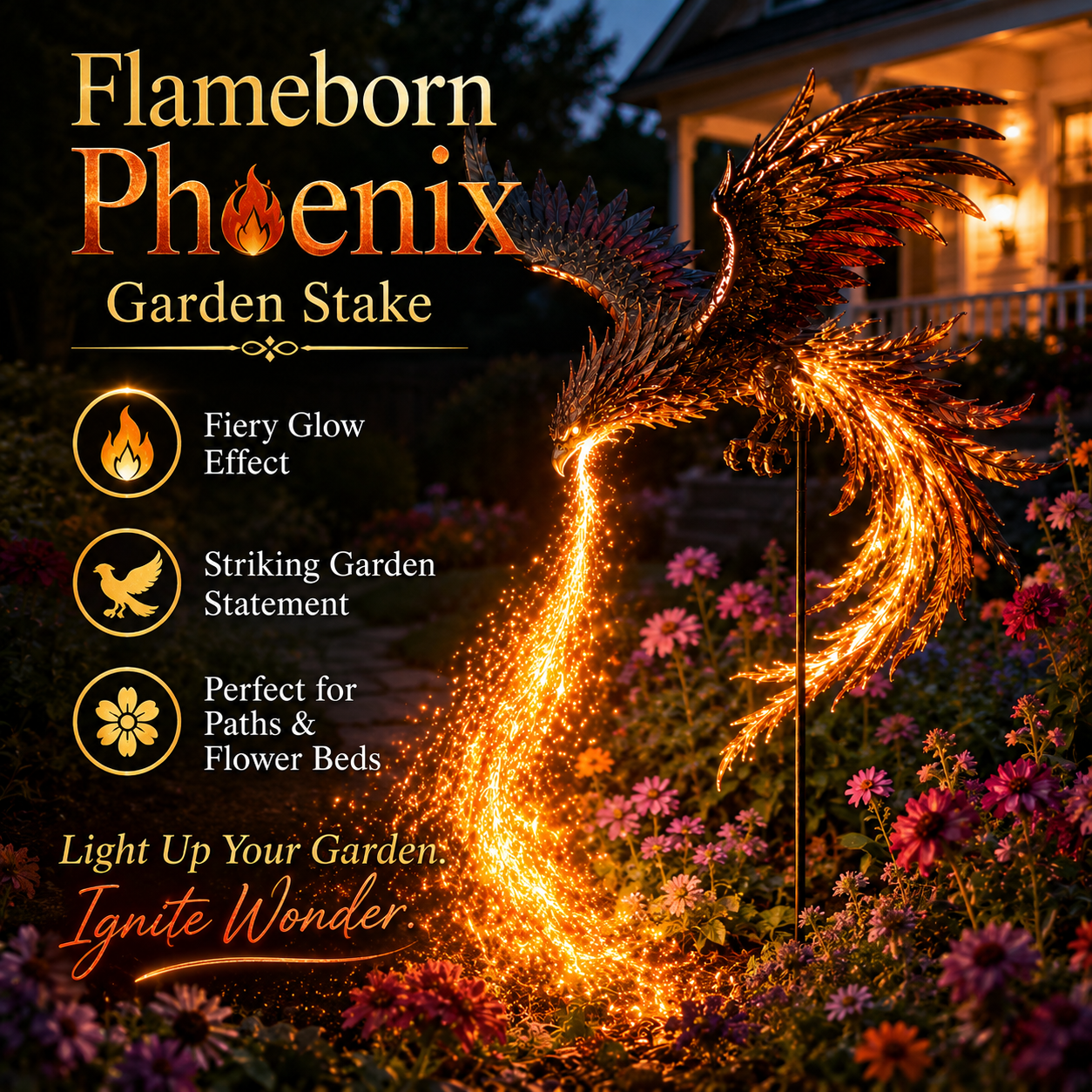 🐦‍🔥Solar Powered Phoenix Fire Garden Light Decoration