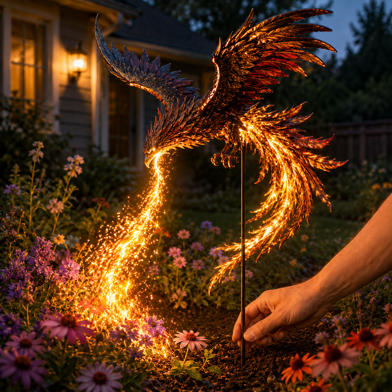 🐦‍🔥Solar Powered Phoenix Fire Garden Light Decoration