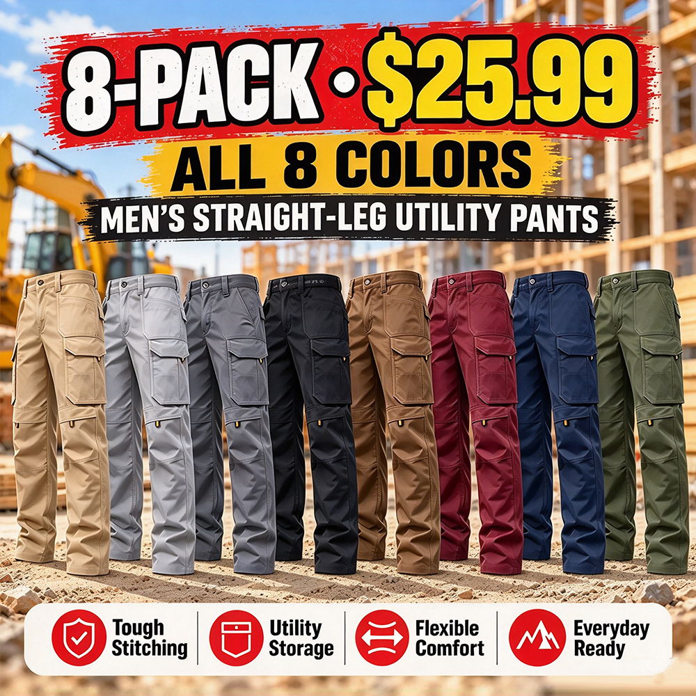 🔥Men's Multi-Functional Commuter Pants — Water-Repellent, Tear-Resistant Tactical Work Pants