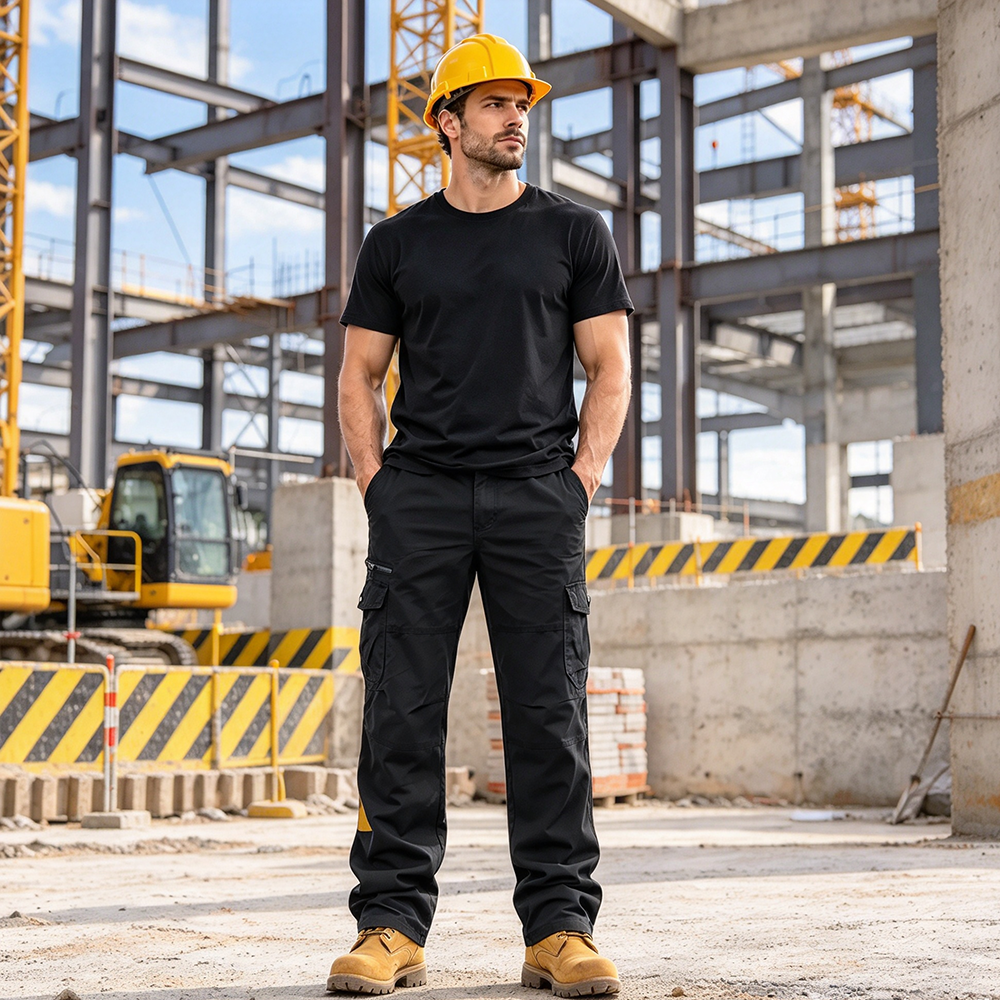 Men's Ripstop Straight-Leg Work Pants,Water Resistant Outdoor Tactical Pants