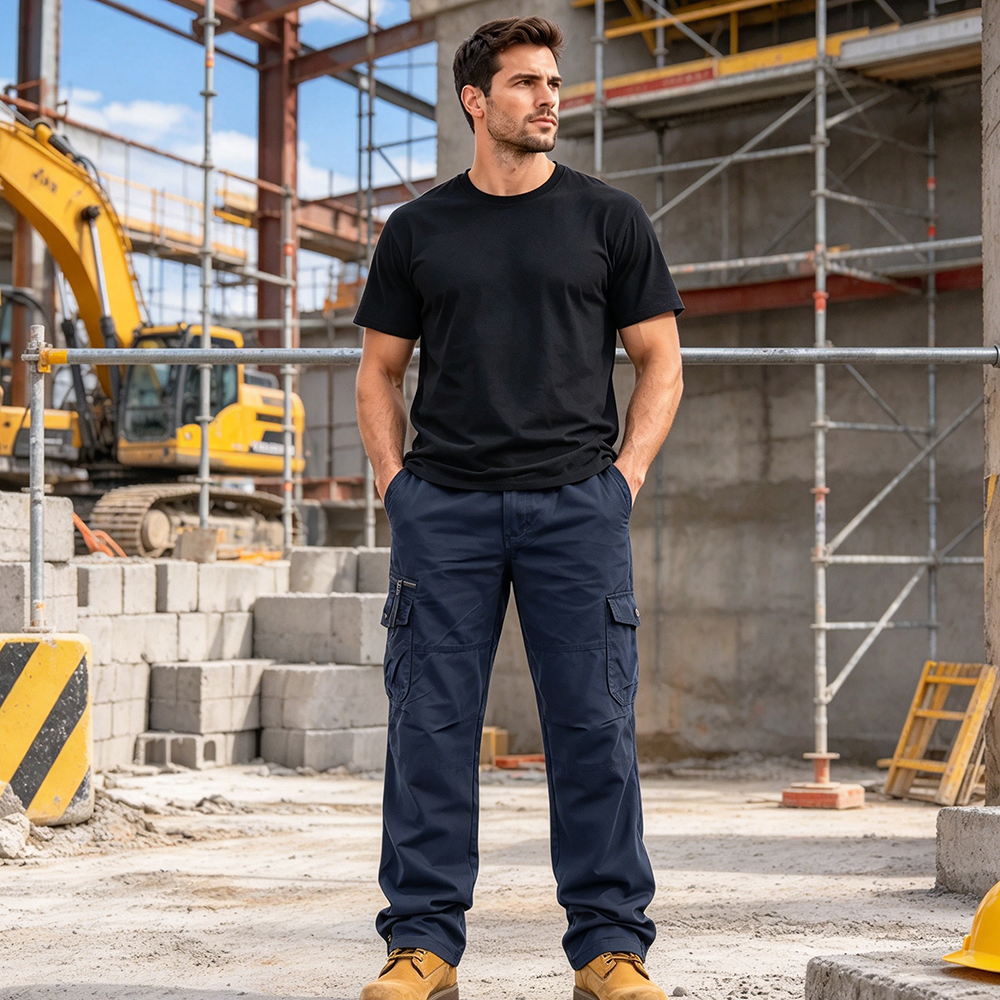 Men's Ripstop Straight-Leg Work Pants,Water Resistant Outdoor Tactical Pants