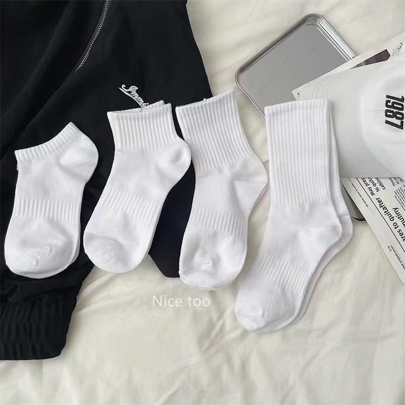 Socks Cotton Unisex Free Size Sport Running Stokin Lelaki Perempuan