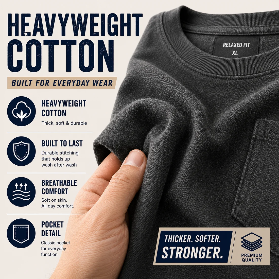 🔥 END OF SUMMER CLEARANCE | 20 FOR ONLY $29.95! Classic Heavyweight Pocket Work Tees – Relaxed Fit Everyday T-Shirts