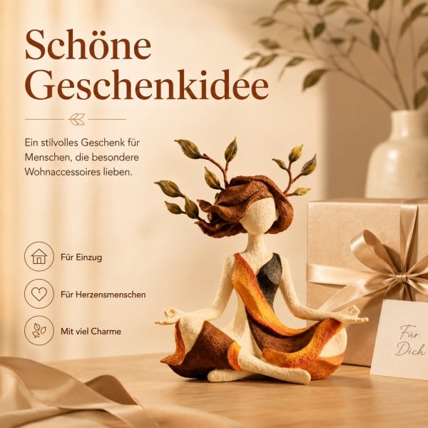 Meditative Deko-Figur für innere Ruhe – Skulptur für Wohnzimmer & Schlafzimmer