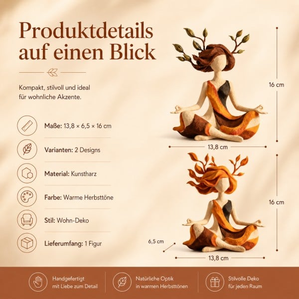 Meditative Deko-Figur für innere Ruhe – Skulptur für Wohnzimmer & Schlafzimmer