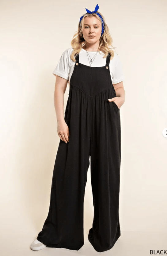 Weitschritt Latzhose mit verstellbaren Trägern – bequemer Jumpsuit für Damen