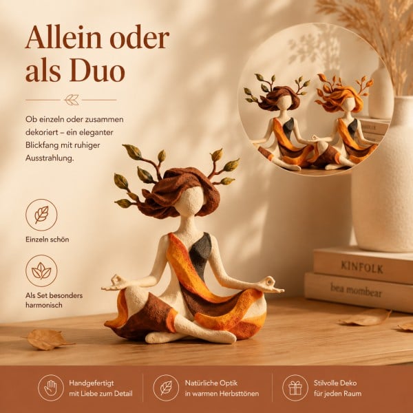 Meditative Deko-Figur für innere Ruhe – Skulptur für Wohnzimmer & Schlafzimmer