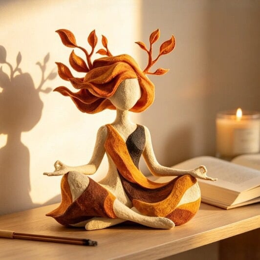Meditative Deko-Figur für innere Ruhe – Skulptur für Wohnzimmer & Schlafzimmer