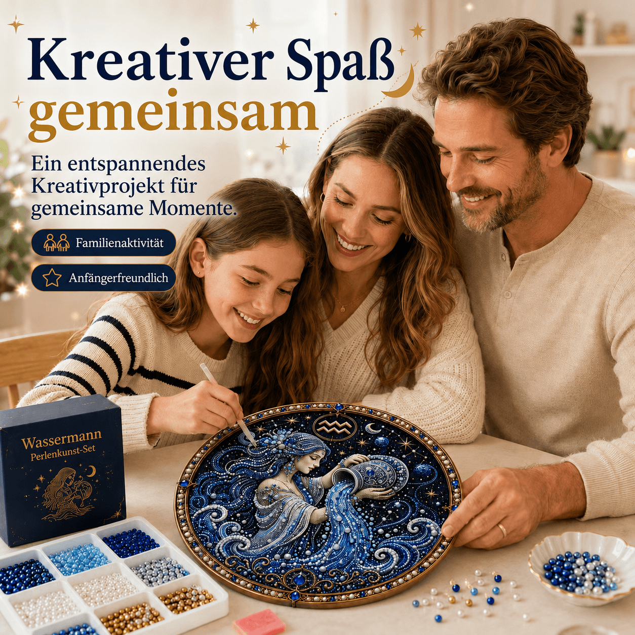 12 Tierkreiszeichen Perlkunst-Set – DIY Bastelset für alle Sternzeichen