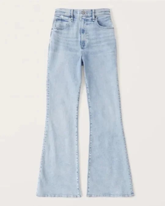 Ultra High Rise Schlagjeans – Stretch Flare Jeans für Damen