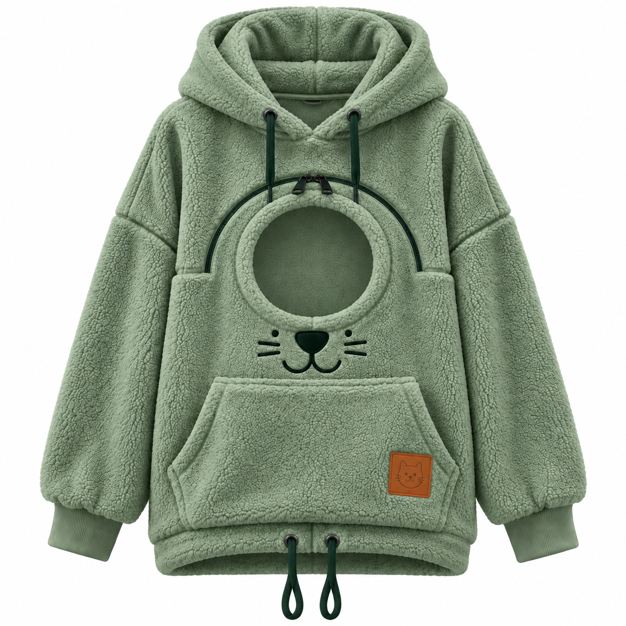 🍂 Purrfect Autumn™ Cat Cuddle Hoodie – Cozy Sherpa Fleece Pet Pouch Sweatshirt