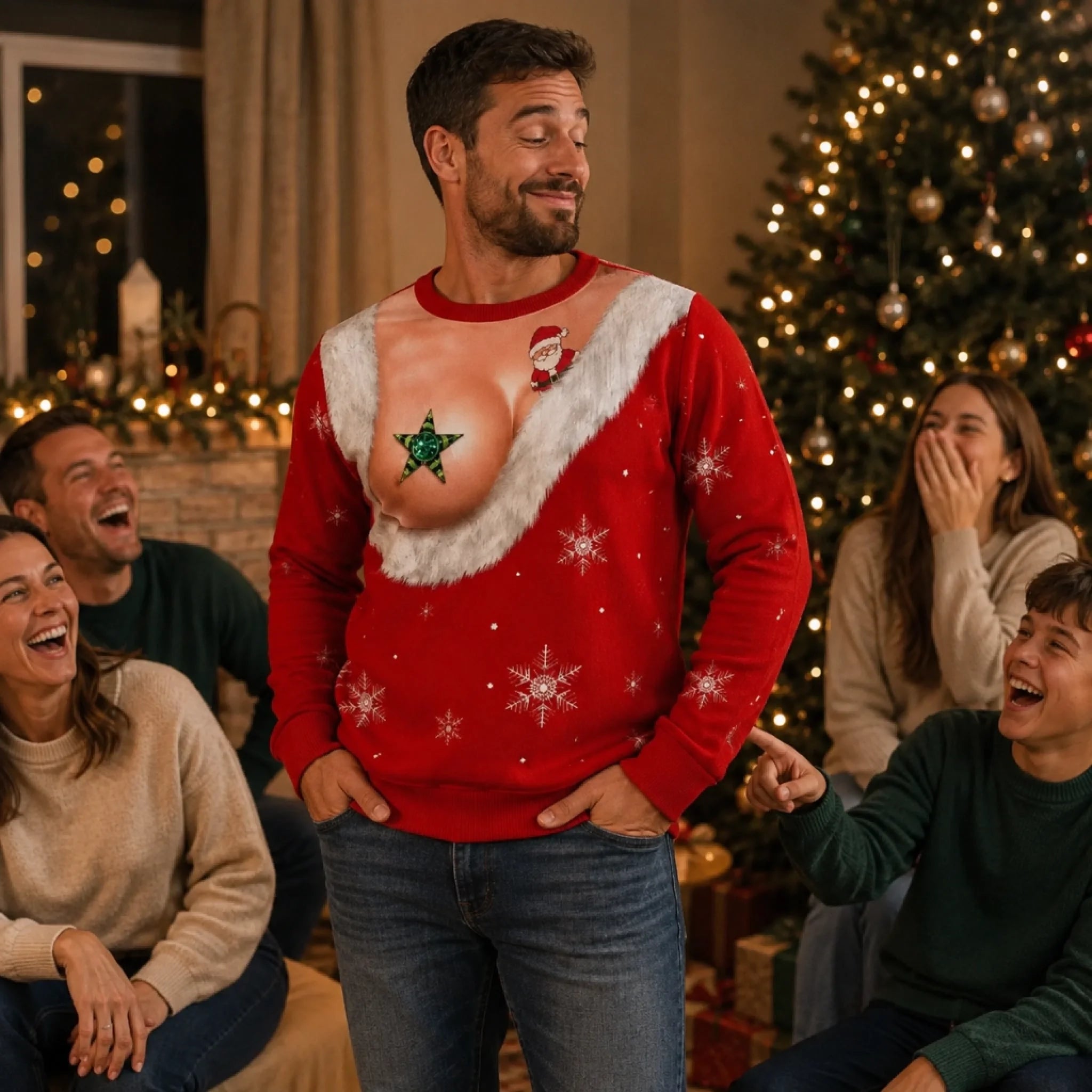 🔥 BUY 2, GET 2 FREE! ONLY $25.99 – Limited-Time Sale! Custom Funny Ugly Christmas Sweatshirt – Personalized Gift for Mom, Wife, Daughter & Besties