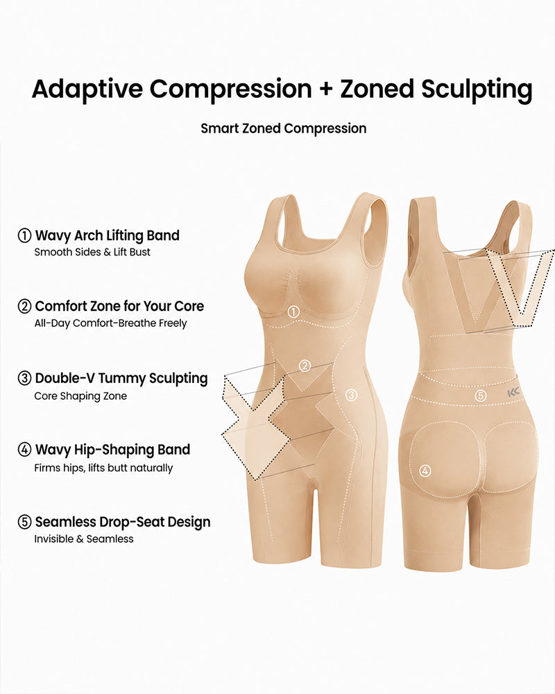Elastischer nahtloser Bauchweg-Body Shaper