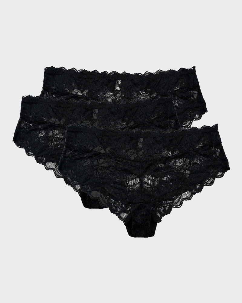 Spitzen-nahtlose Slips mit Blumenmuster (3er-Pack)