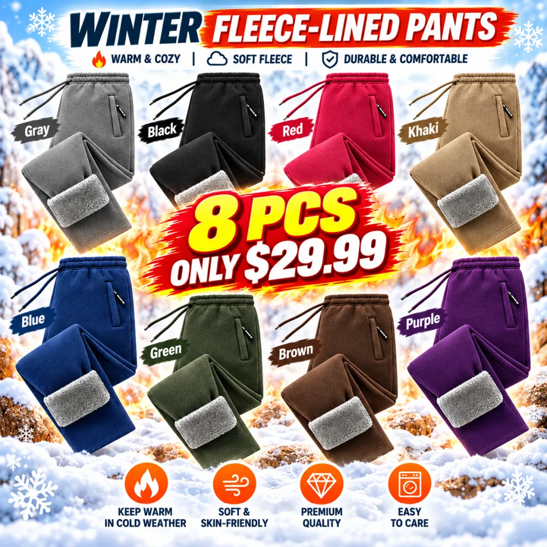 ❄️ Warm & Cozy Winter Pants for Men & Women⏳ 4 Fleece-Lined Thermal Pants for ONLY $22.99! 🔥