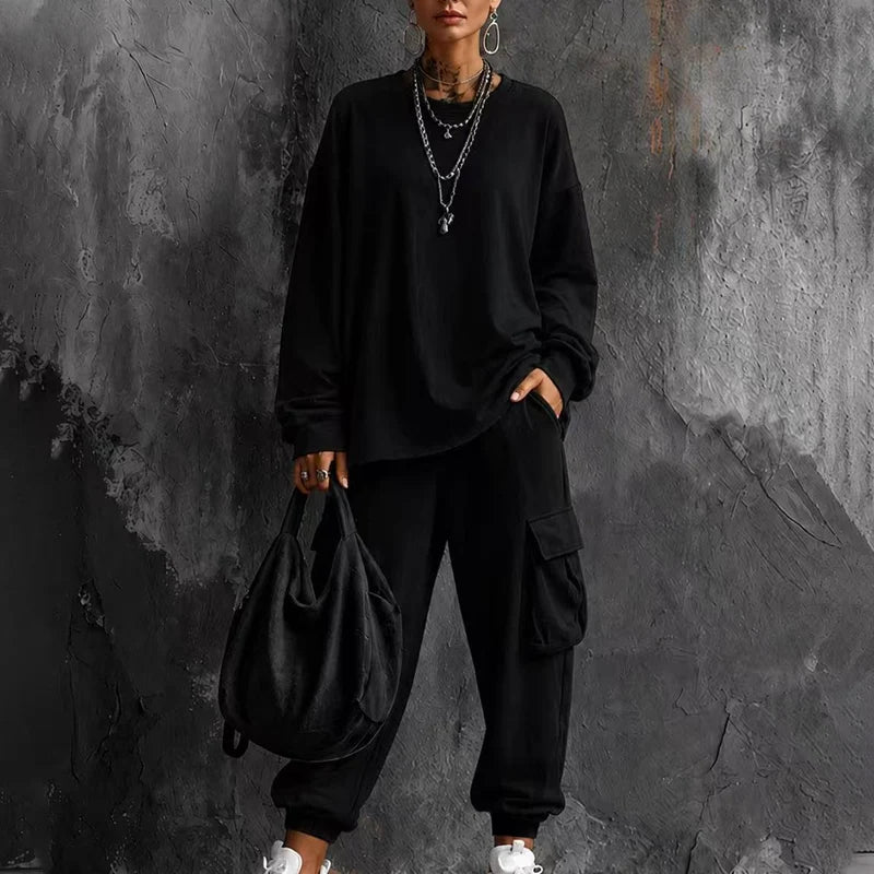 🍂 FALL SALE | 8 Women's 2-Piece Outfit Sets for Just $26.95 – Casual Crewneck Tops & Cargo Pants