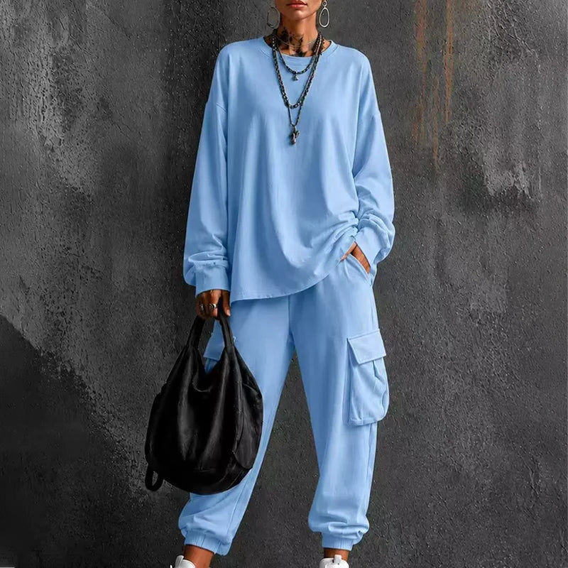 🍂 FALL SALE | 8 Women's 2-Piece Outfit Sets for Just $26.95 – Casual Crewneck Tops & Cargo Pants