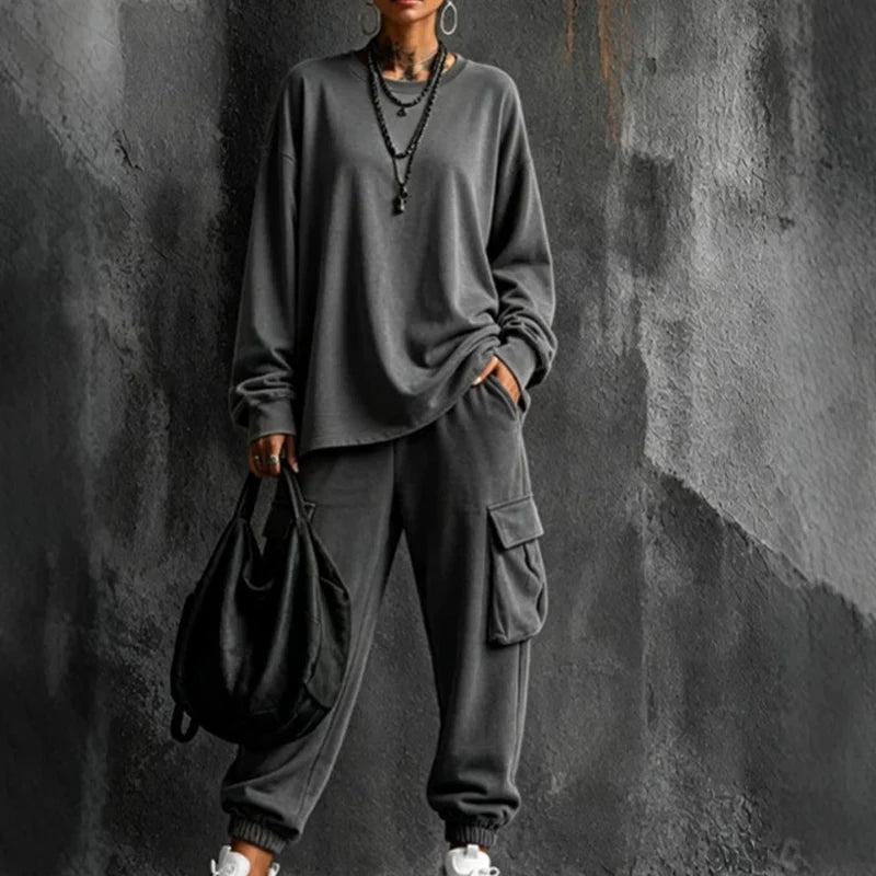 🍂 FALL SALE | 8 Women's 2-Piece Outfit Sets for Just $26.95 – Casual Crewneck Tops & Cargo Pants