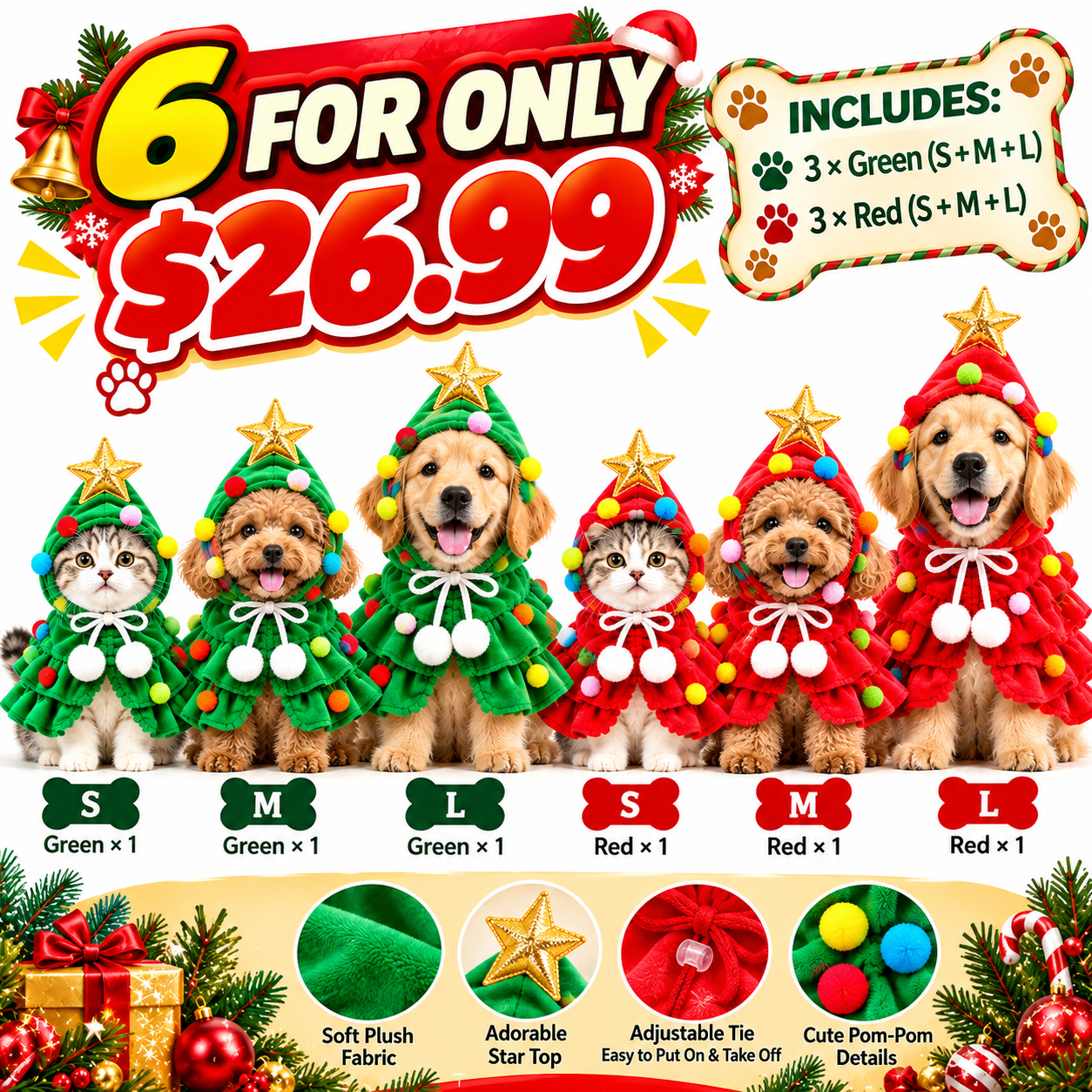 Christmas Tree Pet Costume