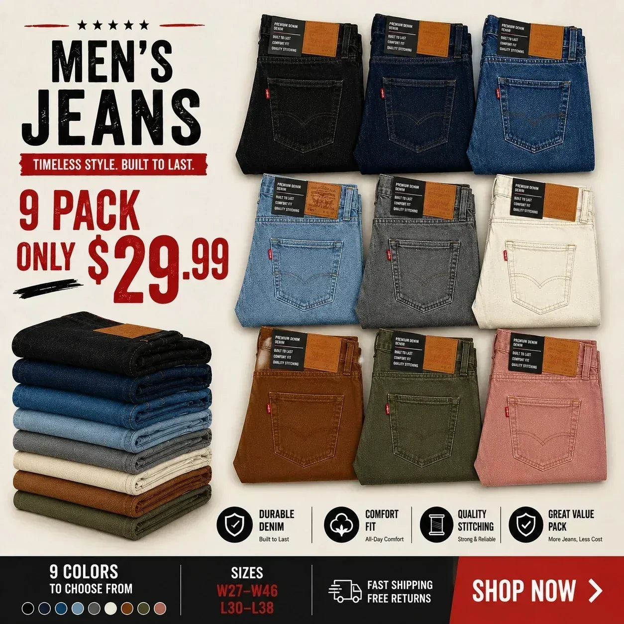 💝💝 Clearance Sale — Limited Stock! 🔥ORIGINAL FIT JEANS111