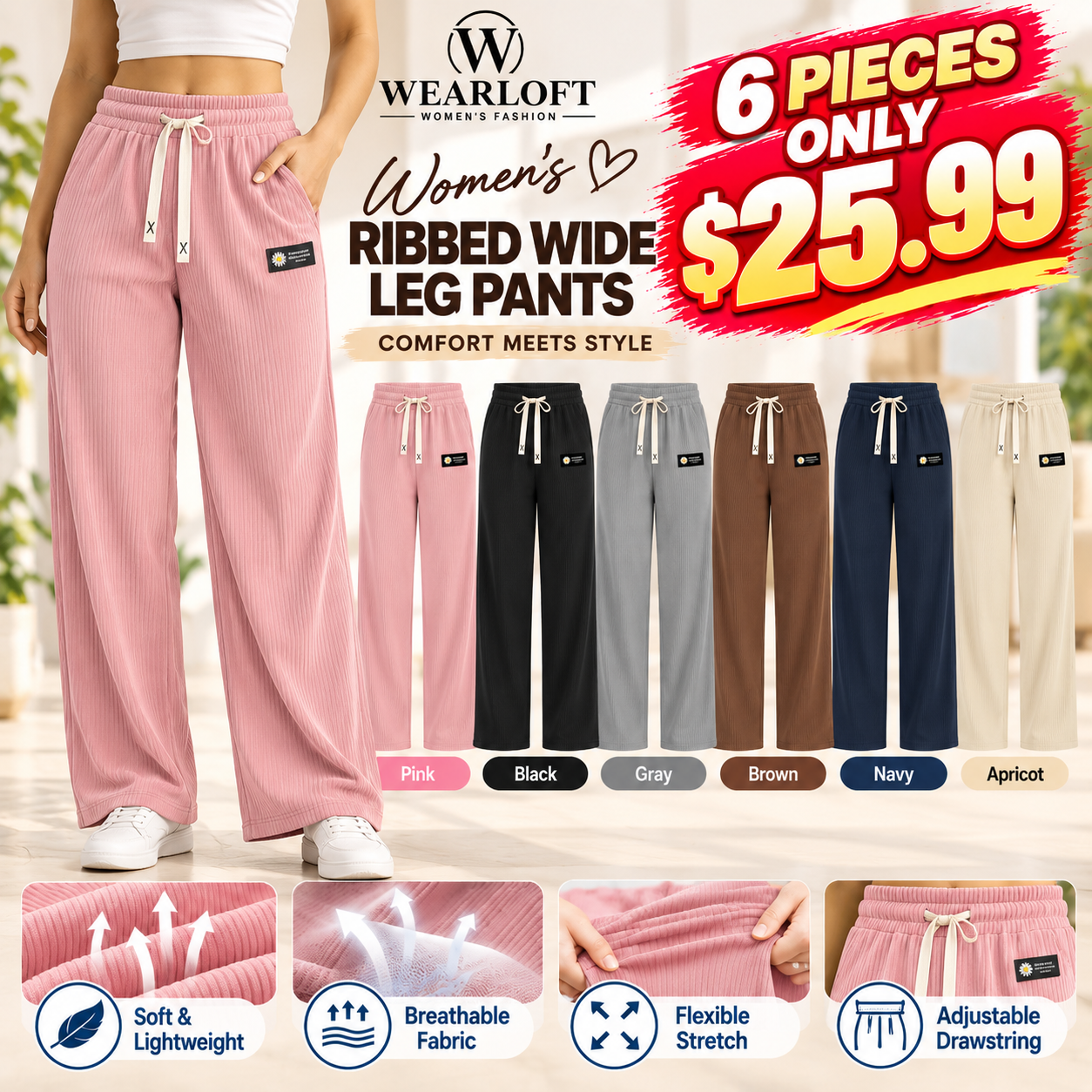 EveraSoft - LAST DAY 70% OFF | Women's Ultra Soft Perfect Drape Pull-On Pants