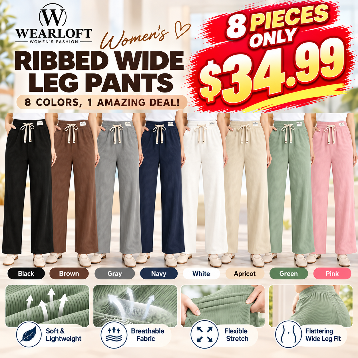 EveraSoft - LAST DAY 70% OFF | Women's Ultra Soft Perfect Drape Pull-On Pants