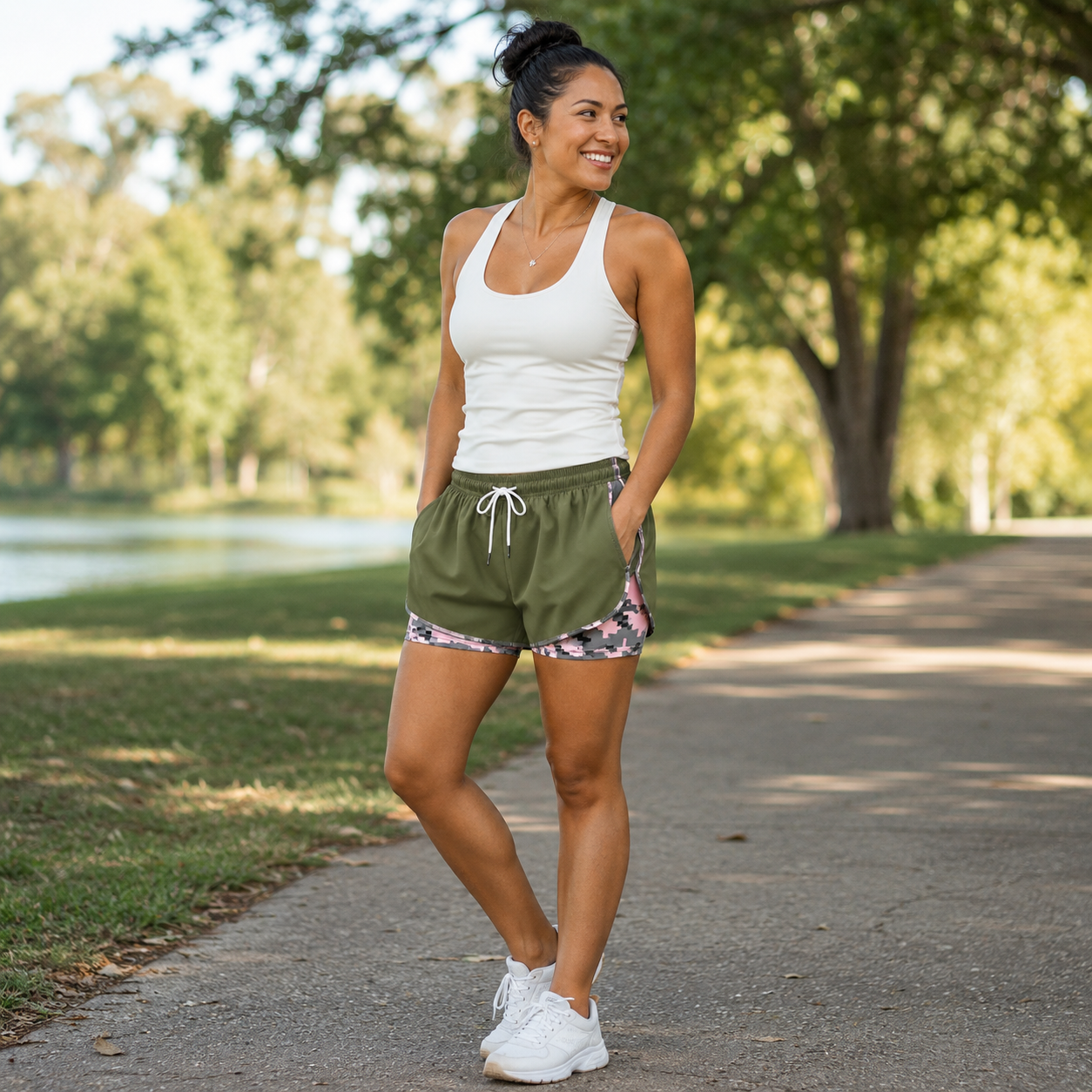 [LAST DAY SALE]Women’s casual athletic shorts with pockets